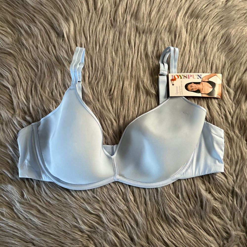 Joyspun Scoop Neckline Spacer Bra Womens Size 40C Blue Underwire Back Closure